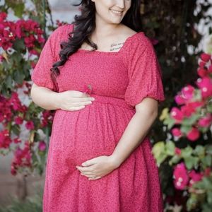 Kindred Bravely Madeline Smocked Nursing & Maternity Dress